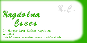 magdolna csecs business card