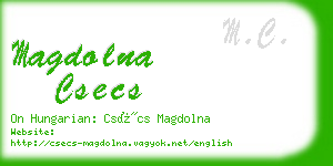 magdolna csecs business card